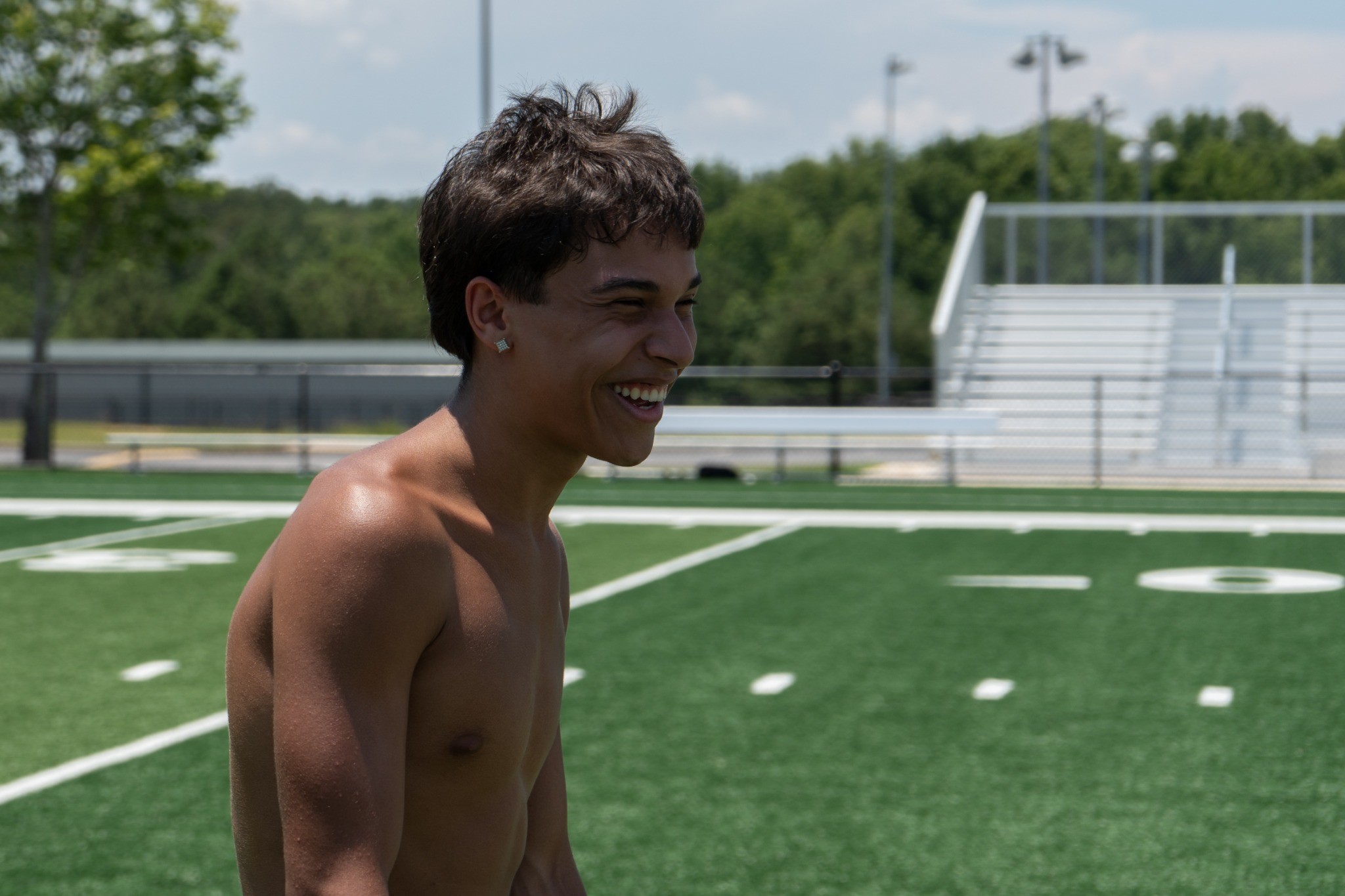 Athlete between plays — photography by Andrew Frady